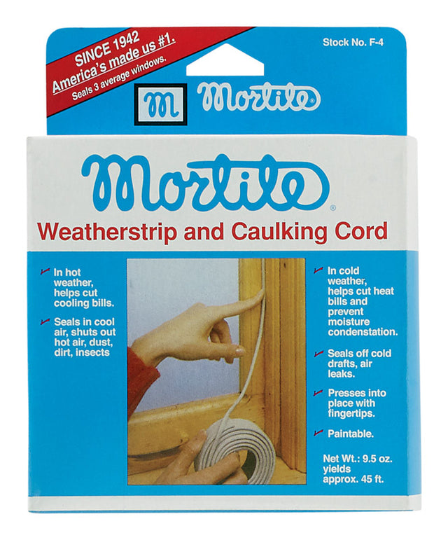Mortite Gray Silicone Caulking Cord For Gaps and Openings 45 ft. L X 0.25 in.