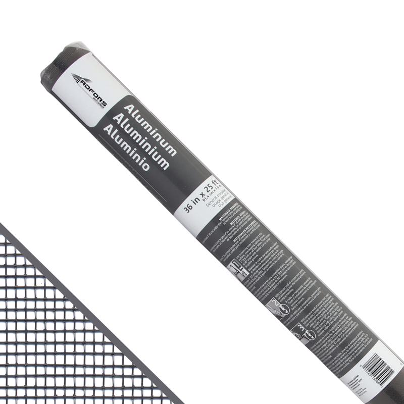 Saint-Gobain ADFORS 36 in. W X 25 ft. L Charcoal Aluminum Insect Screen Cloth