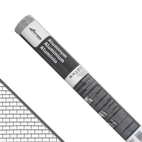 Saint-Gobain ADFORS 36 in. W X 25 ft. L Gray Aluminum Insect Screen Cloth
