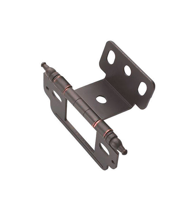 Amerock 1 in. W X 2-3/4 in. L Oil Rubbed Bronze Steel Cabinet Hinge 1 pk