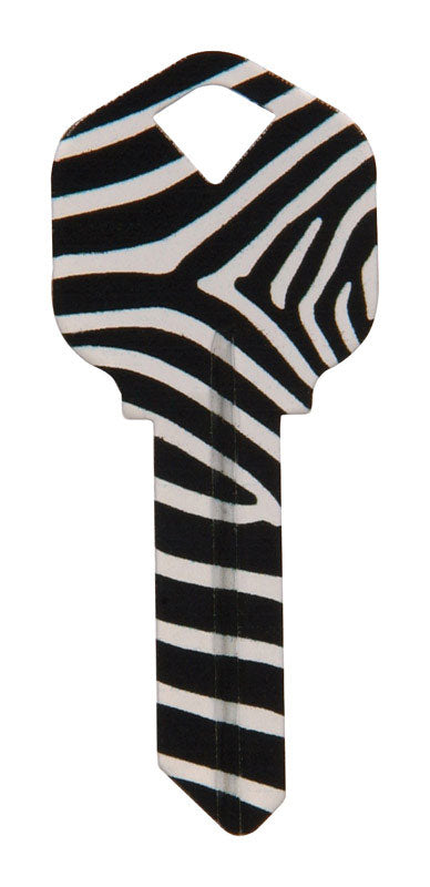 Hillman Wackey Zebra House/Office Universal Key Blank Single