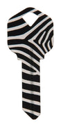 Hillman Wackey Zebra House/Office Universal Key Blank Single