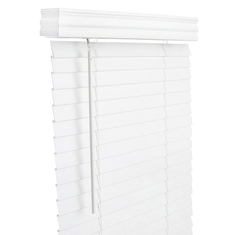 Living Accents Faux Wood 2 in. Blinds 30 in. W X 60 in. H White Cordless
