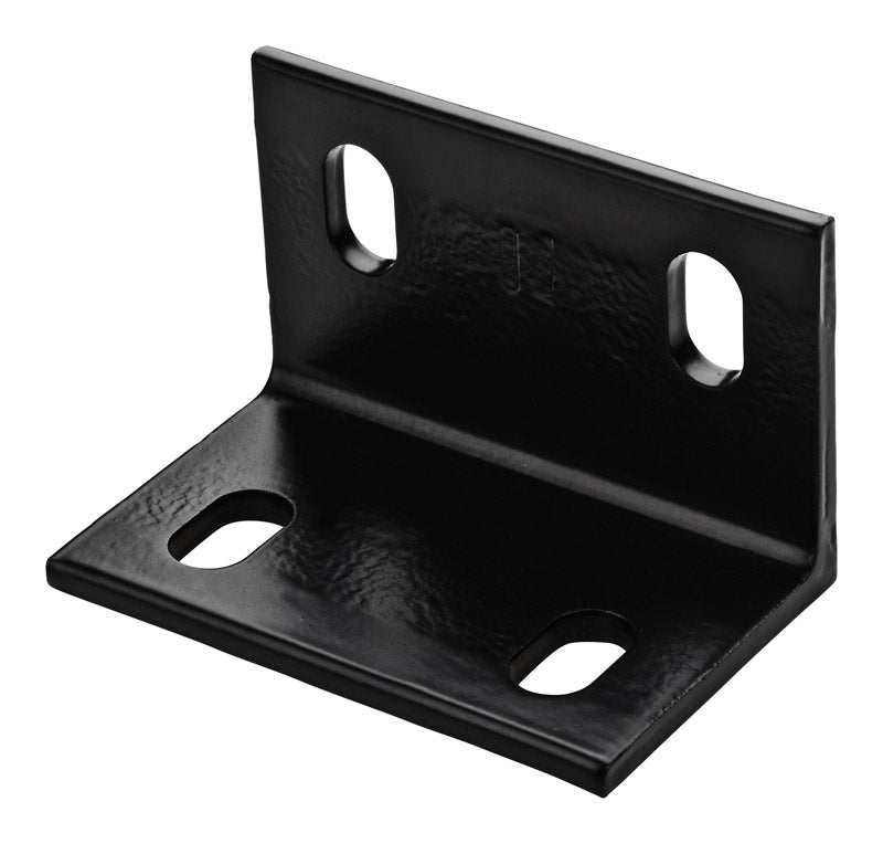 National Hardware 3 in. H X 4.6 in. W X 0.25 in. D Black Structural Steel Inside/Outside Wide Corner