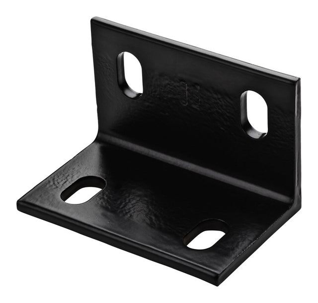 National Hardware 3 in. H X 4.6 in. W X 0.25 in. D Black Structural Steel Inside/Outside Wide Corner