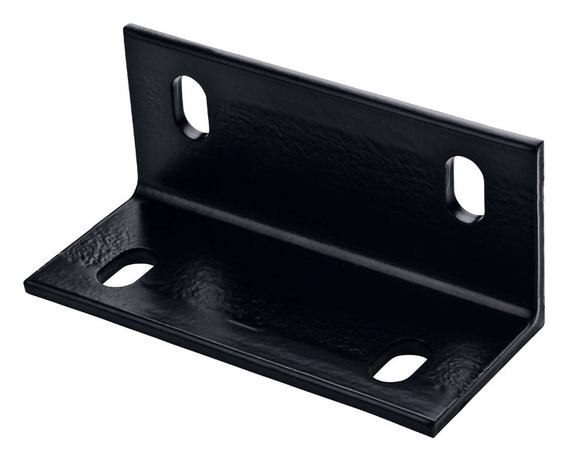 National Hardware 3 in. H X 6.6 in. W X 0.25 in. D Black Structural Steel Inside/Outside Wide Corner