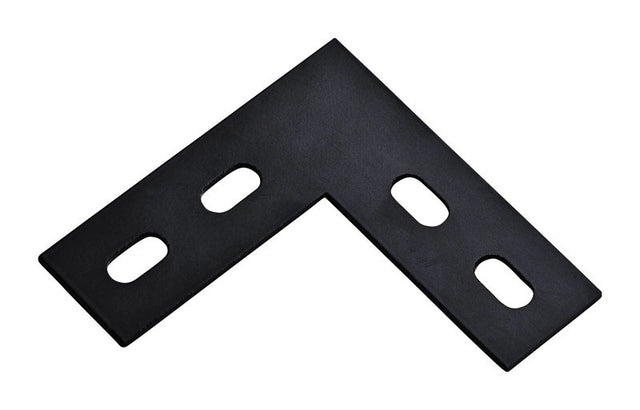 National Hardware 4.5 in. H X 1.5 in. W X 0.125 in. D Black Carbon Steel Flat Corner Plate