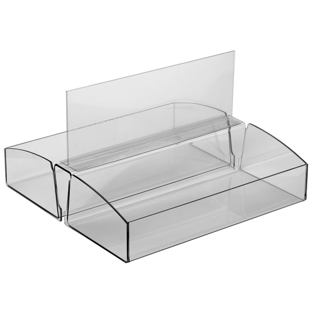 4 in. H X 12 in. W X 12 in. D Clear Plastic Tray for Slat Wall Panel