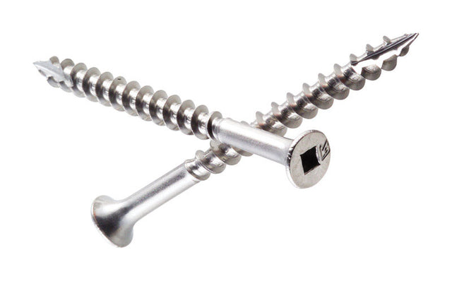 Simpson Strong-Tie No. 8 X 2 in. L Square Stainless Steel Exterior Wood Screw 128 pk