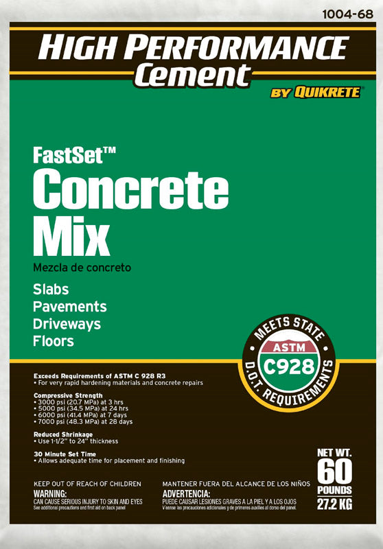 Quikrete FastSet Concrete Mix 60 lb Quikrete FastSet Concrete Mix 60 lb