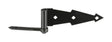 National Hardware 7 in. L Black Steel Ornamental Screw Hook Strap Hinge 1 pk