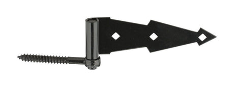 National Hardware 7 in. L Black Steel Ornamental Screw Hook Strap Hinge 1 pk
