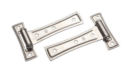 National Hardware 7 in. L Satin Nickel Silver Steel Ornamental T Hinge 1 pk