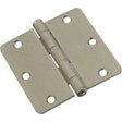 National Hardware 3-1/2 in. L Satin Nickel Door Hinge 3 pk