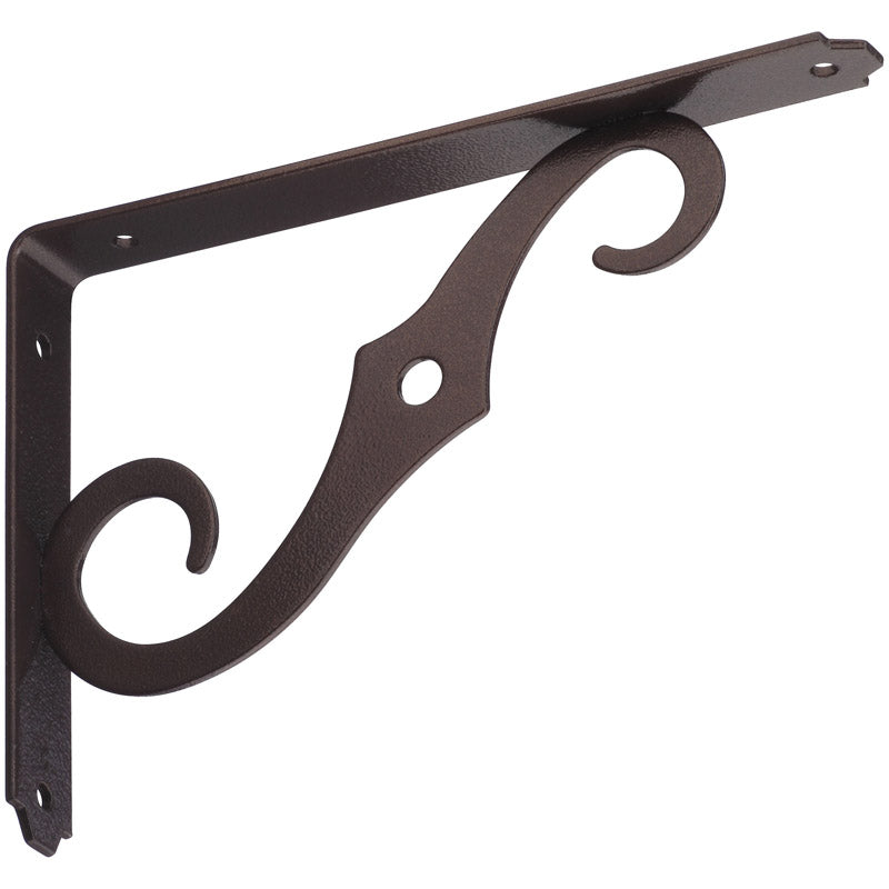 National Hardware 5-1/2 in. H X 8 in. W X 0.94 in. D Brown Steel Shelf Bracket