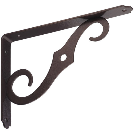 National Hardware 5-1/2 in. H X 8 in. W X 0.94 in. D Brown Steel Shelf Bracket