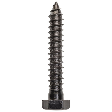National Hardware 3/4 in. D X 3 in. L Black Powder-Coated Steel Lag Bolt 4 pk