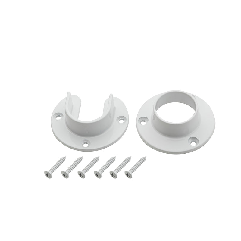 National Hardware 1.31 in. D Steel Closet Flange Set