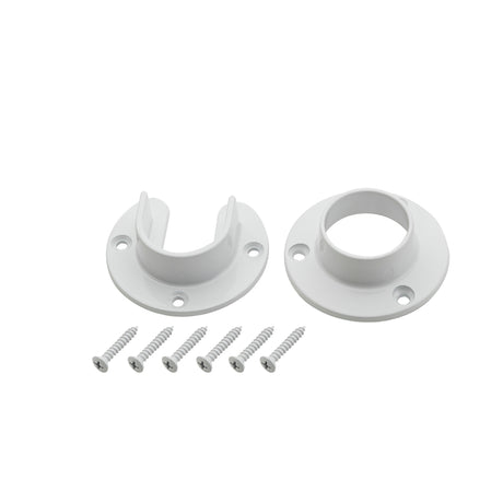 National Hardware 1.31 in. D Steel Closet Flange Set