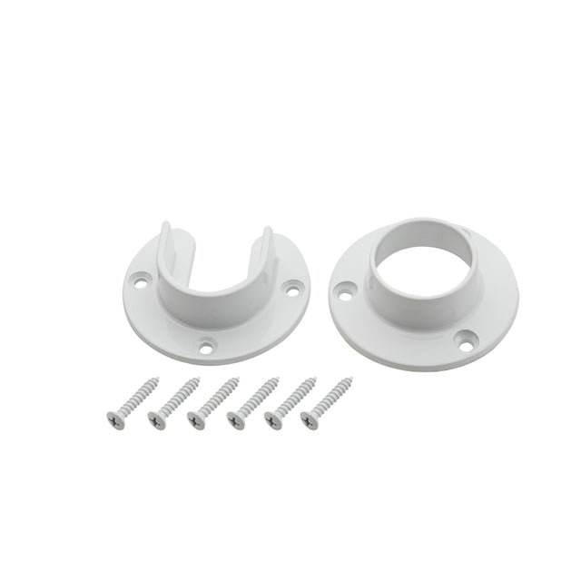National Hardware 1.31 in. D Steel Closet Flange Set