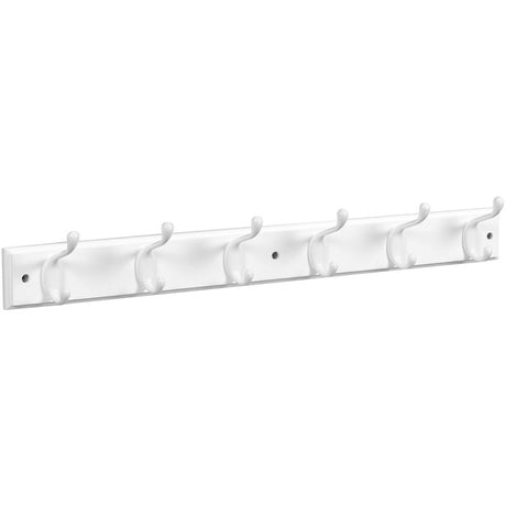 National Hardware 27 in. L White Wood White Hook Rack 1 pk