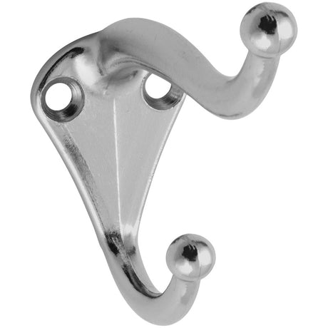 National Hardware Nickel Plated Zinc 2.75 in. L Coat/Hat Hook 35 lb 2 pk