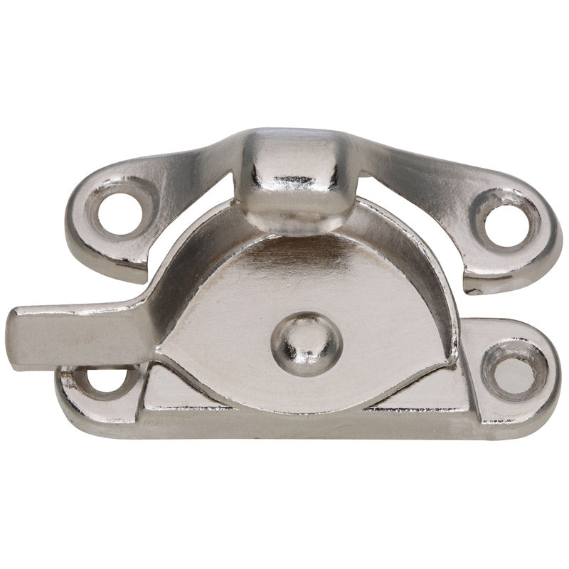 National Hardware Bright Nickel Die-Cast Zinc Sash Lock 1 pk