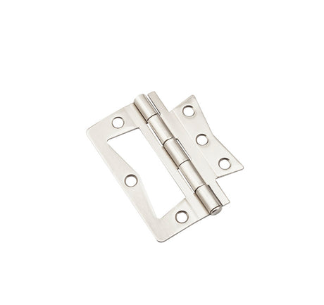 National Hardware 3 in. L Satin Nickel Surface-Mounted Hinge 2 pk
