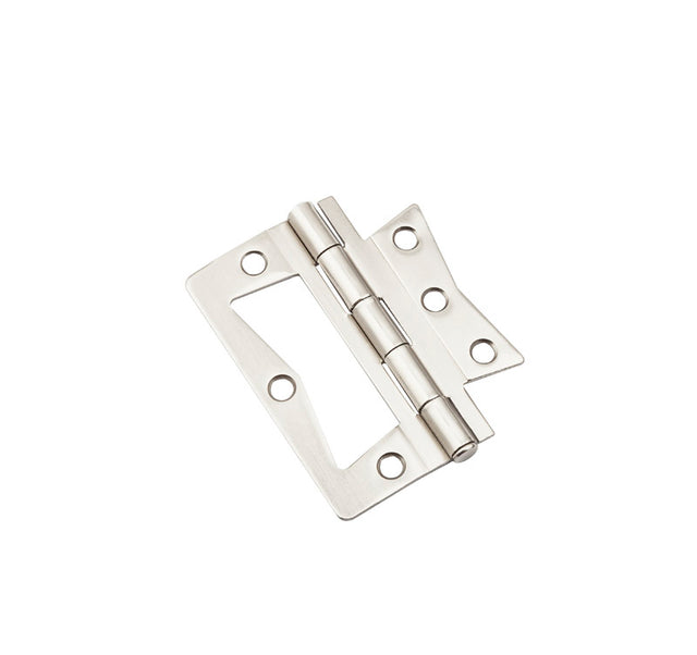 National Hardware 3 in. L Satin Nickel Surface-Mounted Hinge 2 pk