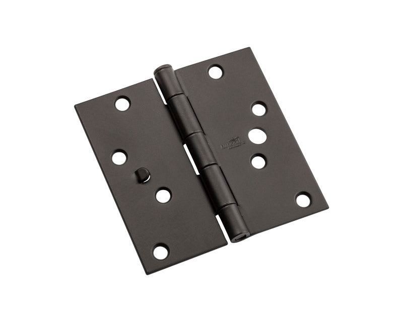 National Hardware 4 in. L Black Door Hinge 3 pk
