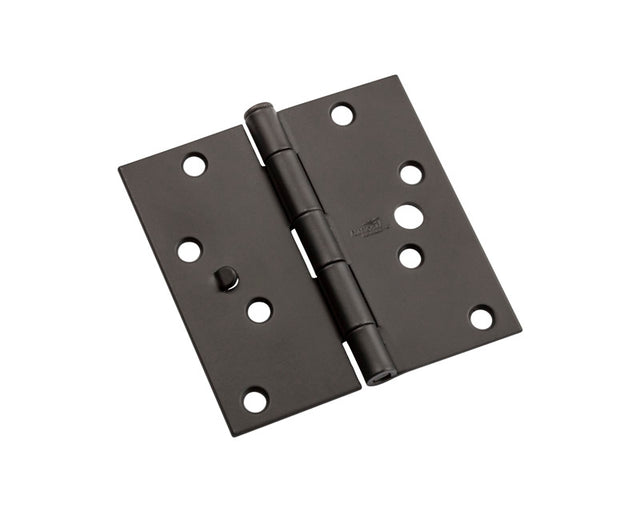 National Hardware 4 in. L Black Door Hinge 3 pk