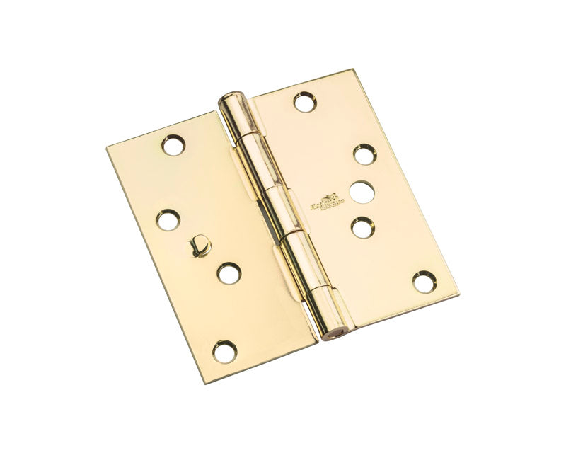 National Hardware 4 in. L Bright Brass Door Hinge 3 pk