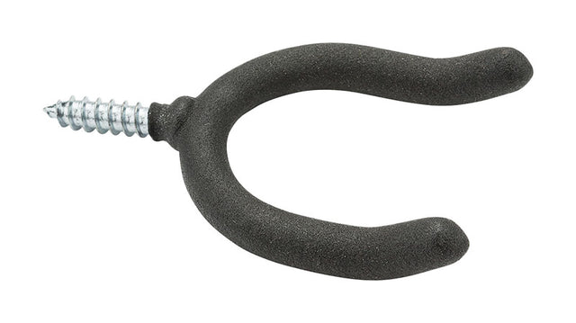National Hardware 4.88 in. L Vinyl Coated Black Steel Large U-Shaped Double Screw Hook 40 lb. cap. 1
