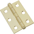 National Hardware 2-1/2 in. L Brass Gold Steel Cabinet Hinge 2 pk