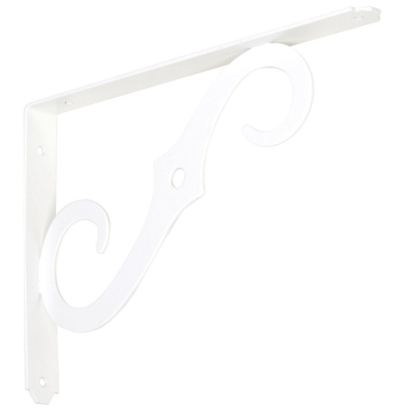 National Hardware 7 in. H X 10 in. W X 0.94 in. D White Steel Shelf Bracket