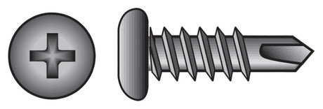 Stallion No. 7 X 7/16 in. L Phillips Black Screws 1 lb