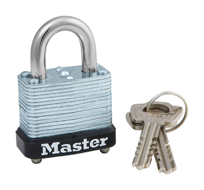 Master Lock Warded 1-1/16 in. H X 1-1/8 in. W Laminated Steel Warded Locking Padlock