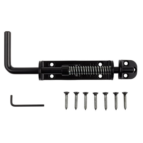 National Hardware Weather Guard 18 in. L Black Steel Sliding Bolt 1 pk