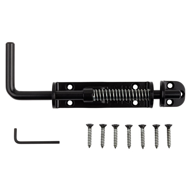 National Hardware Weather Guard 18 in. L Black Steel Sliding Bolt 1 pk