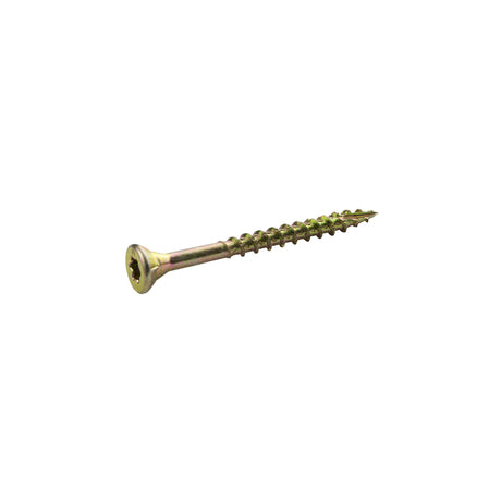Grip-Rite 1.25 in. L Star Yellow Zinc Wood Screws 1 lb 184 pk