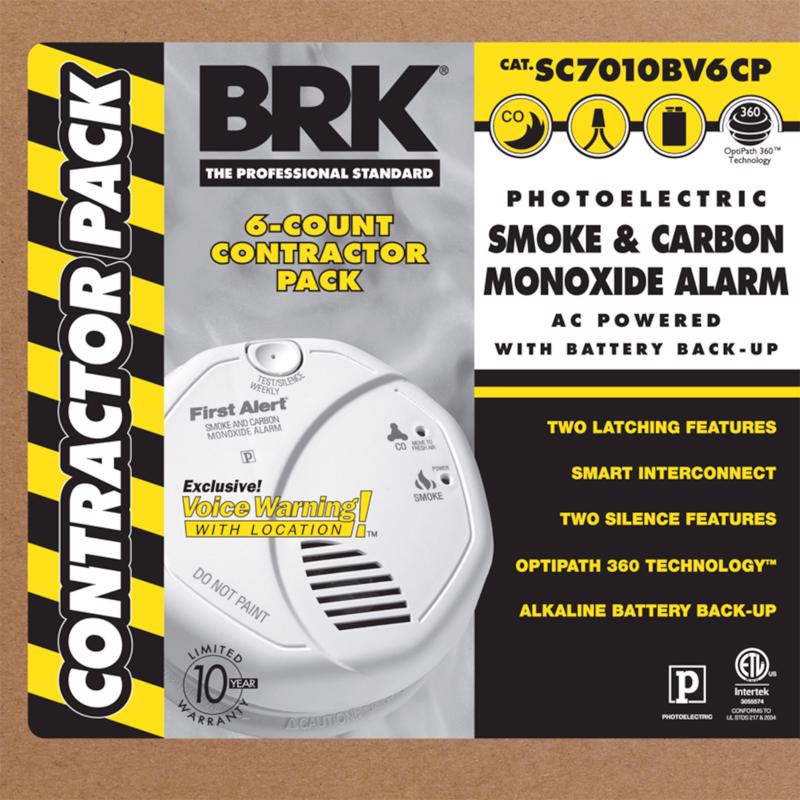 First Alert Hard-Wired w/Battery Back-up Photoelectric Smoke and Carbon Monoxide Detector
