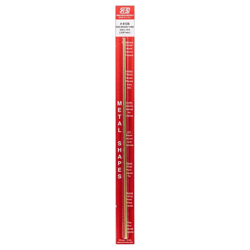 K&S 5/32 in. D X 12 in. L Round Brass Tube 1 pk