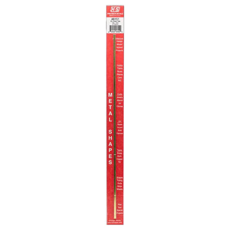 K&S 1/8 in. W X 12 in. L Square Brass Tube 1 pk
