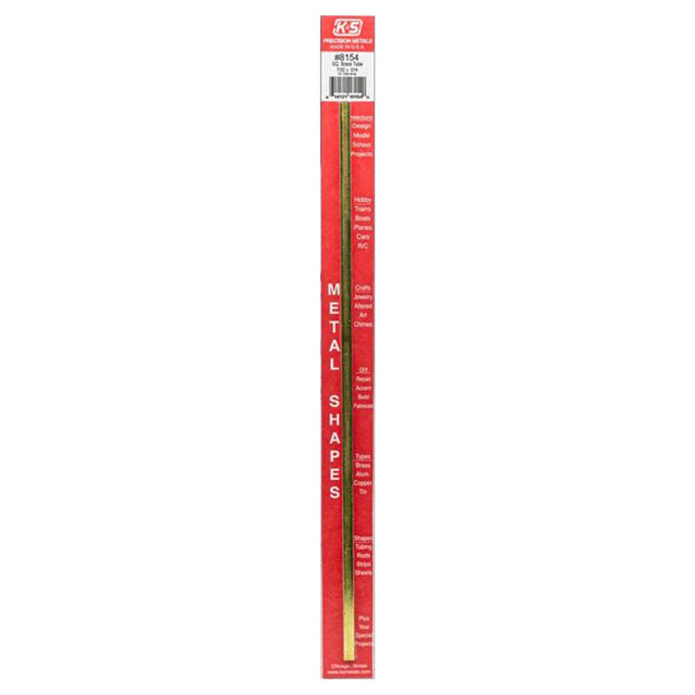 K&S 7/32 in. W X 12 in. L Square Brass Tube 1 pk