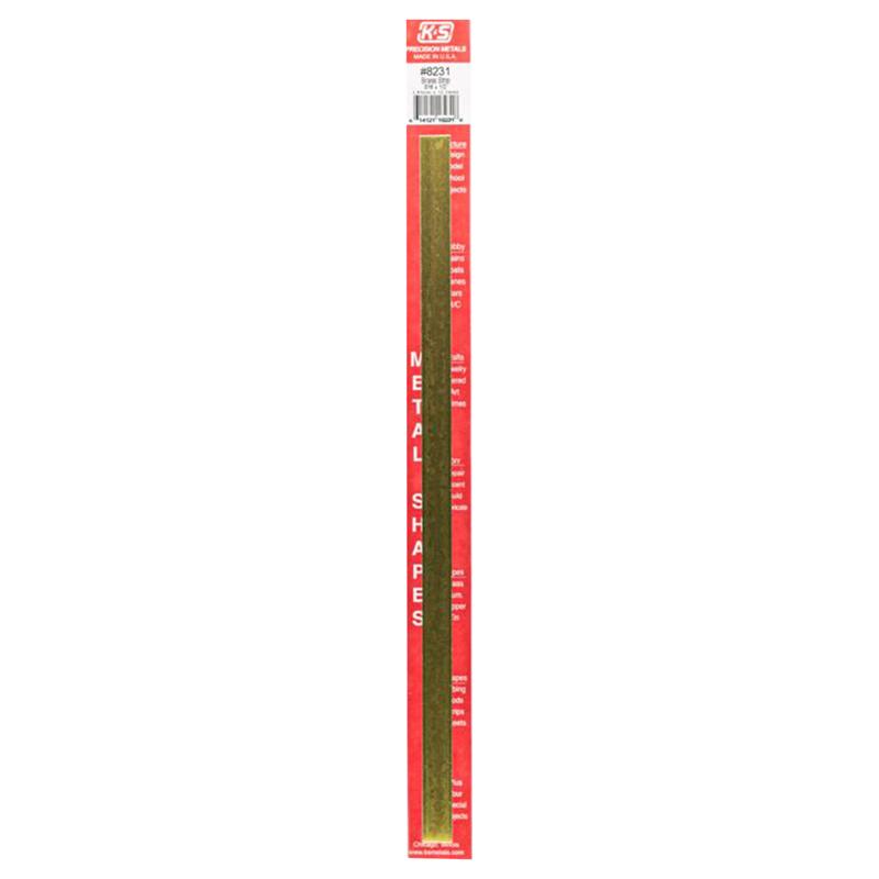 K&S 0.016 in. X 1/2 in. W X 12 in. L Brass Metal Strip K&S 0.016 in. X 1/2 in. W X 12 in. L Brass Metal Strip