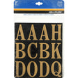 Hillman 2 in. Reflective Gold Vinyl Self-Adhesive Letter Set A-Z 52 pc