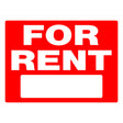 Hillman English Red For Rent Sign 18 in. H X 24 in. W