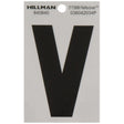 Hillman 3 in. Reflective Black Vinyl Self-Adhesive Letter V 1 pc