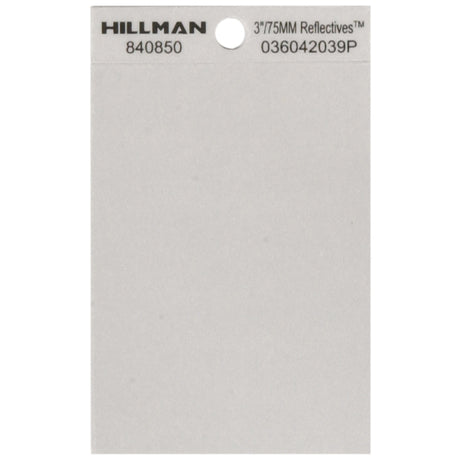 HILLMAN 3 in. Reflective Black/Silver Vinyl Self-Adhesive Special Character Blank 1 pc