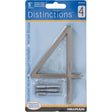 HILLMAN Distinctions 5 in. Silver Steel Screw-On Number 4 1 pc